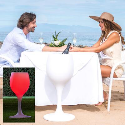 Photo du produit 'Seau � glace design, avec et sans �clairage LED mod�le table d' appoint H 70 cm'