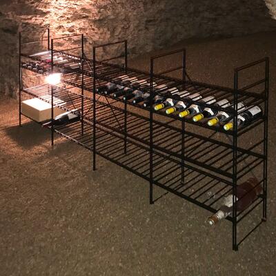 Photo du produit 'Syst�me d�tag�re � vin en m�tal LA CAVE, H 90 cm'
