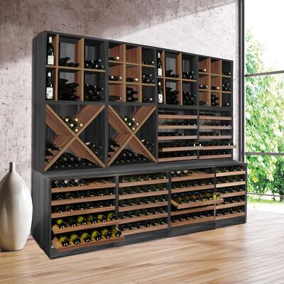 Photo du produit 'Syst�me modulable CAVEPRO en bois, finition d�cor fr�ne/poirier'