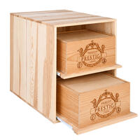 �tag�re � vin 60 cm, 2 tiroirs pour caisses de vin, P 60 cm