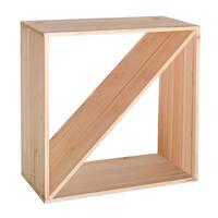 �tag�re � vin 60 cm, mod�le Basic, en bois de pin naturel