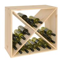 �tag�re � vin CUBE 52 avec croix, en pin naturel
