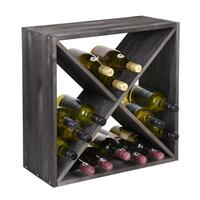 Photo du produit '�tag�re � vin CUBE X 52, en pin de teinte brune'