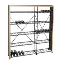 Photo du produit '�tag�re � vin LA CAVE, H 170 x L 153 cm, 10 Tablettes, bordure en bois'