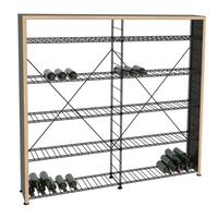 Photo du produit '�tag�re � vin LA CAVE, H 170 x L 183 cm, 10 Tablettes, bordure en bois'
