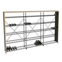 Photo du produit '�tag�re � vin LA CAVE, H 170 x L 273 cm, 10 Tablettes, bordure en bois'