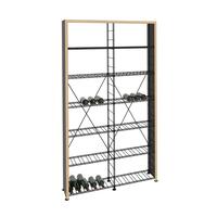 Photo du produit '�tag�re � vin LA CAVE, H 220 x L 123 cm, 12 tablettes, bordure en bois'
