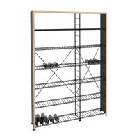 Photo du produit '�tag�re � vin LA CAVE, H 220 x L 153 cm, 12 tablettes, bordure en bois'