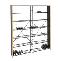 Photo du produit '�tag�re � vin LA CAVE, H 220 x L 183 cm, 12 tablettes, bordure en bois'