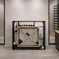 �tag�re � vin NERO avec croix, finition ch�ne clair