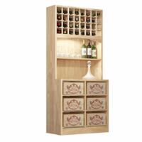 �tag�re � vin PRESTIGE 6 en ch�ne massif nature avec �clairage