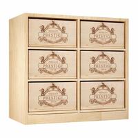 �tag�re � vin Prestige 20 � plateaux coulissants pour caisses ch�ne massif nature
