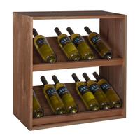 �tag�re � vin � 2 niveaux, bois de pin teint�