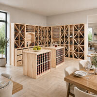 Photo du produit '�tag�res � vin PRESTIGE, ch�ne massif nature'
