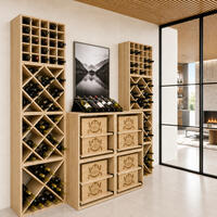 Photo du produit '�tag�res � vin modulables CUBE 52, bois de pin naturel'