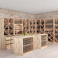 Photo du produit '�tag�res � vin PRESTIGE, ch�ne massif nature'