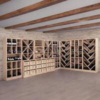 Photo du produit '�tag�res � vin PRESTIGE, ch�ne massif nature'