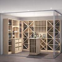 Photo du produit '�tag�res � vin PRESTIGE, ch�ne massif nature'