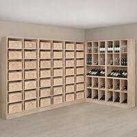 Photo du produit '�tag�res � vin PRESTIGE, ch�ne massif nature'