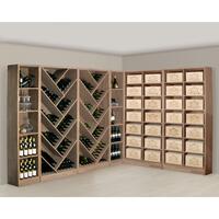 Photo du produit '�tag�res � vin PRESTIGE, ch�ne massif teint�'