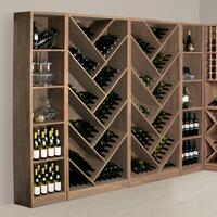 Photo du produit '�tag�res � vin PRESTIGE, ch�ne massif teint�'