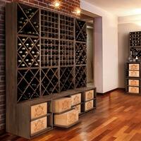 Photo du produit '�tag�re � vin CUBE X 52, en pin de teinte brune'