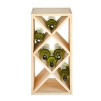 Photo du produit '�tag�re � vin �troite LOSANGE, en pin naturel'