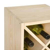 Photo du produit '�tag�re � vin �troite LOSANGE, en pin naturel'