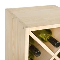 Photo du produit '�tag�re � vin �troite LOSANGE, en pin naturel'
