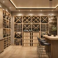 Photo du produit '�tag�res � vin modulables CUBE 52, bois de pin naturel'