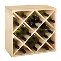 Photo du produit '�tag�re � vin CUBE 52 avec losanges, en pin naturel'