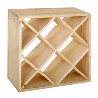 Photo du produit '�tag�re � vin CUBE 52 avec losanges, en pin naturel'