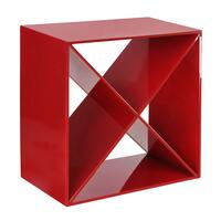 Photo du produit '�tag�re � vin CARR�, en m�tal rouge'
