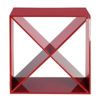 Photo du produit '�tag�re � vin CARR�, en m�tal rouge'