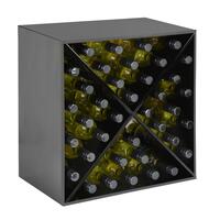 Photo du produit '�tag�re � vin CARR�, en m�tal noir'