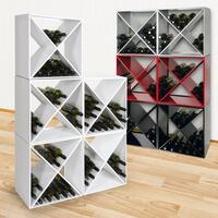 Photo du produit '�tag�re � vin CARR�, en m�tal noir'