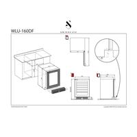 Photo du produit 'R�frig�rateur � vin � encastrer � deux zones WLU-160DF pour 40-50 btl.'
