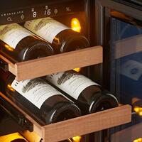 Photo du produit 'R�frig�rateur � vin encastrable � deux zones WLU-50DF pour 13 btl.'