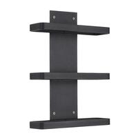 Photo du produit '�tag�re � vin murale BLACK PURE en metal pour&nbsp;3 bouteilles de 0,75l'