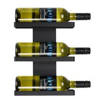Photo du produit '�tag�re � vin murale BLACK PURE en metal pour&nbsp;3 bouteilles de 0,75l'