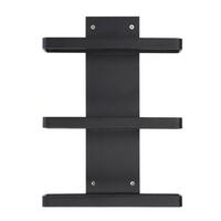 Photo du produit '�tag�re � vin murale BLACK PURE en metal pour&nbsp;3 bouteilles de 0,75l'