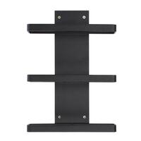 Photo du produit '�tag�re � vin murale BLACK PURE en metal pour&nbsp;3 bouteilles de 0,75l'