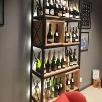 Photo du produit 'Etag�re � vin STYLE M�lange Bois & M�tal avec �clairage'