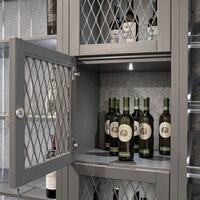 Photo du produit 'Syst�me d�tag�re � vin PIEMONT, bois de sapin, anthracite avec grille, mod�le 3'