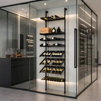 Photo du produit 'Etag�re � vin modulable en m�tal BLACK PURE VARIO pour fixation murale'