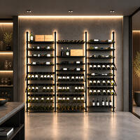 Photo du produit 'Etag�re � vin modulable en m�tal BLACK PURE VARIO pour fixation murale'