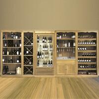 Photo du produit 'Syst�me d '�tag�res � vin BAROLO en bois de sapin, brun clair'