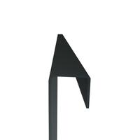 Photo du produit 'Plaque en m�tal � suspendre H:42cm BLACK PURE Professionnel'