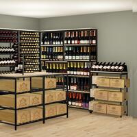 Photo du produit '�tag�re de stockage en m�tal et bois Black Pure WOOD Mod�le 1'