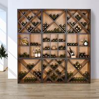 Photo du produit 'Syst�me modulable CAVEPRO, finition ch�ne rustique avec bordure anthracite'